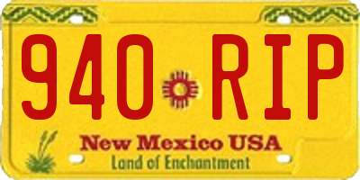 NM license plate 940RIP