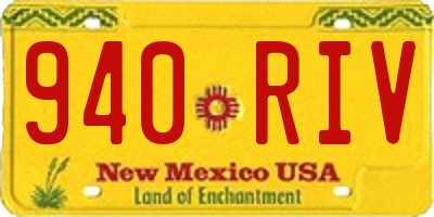 NM license plate 940RIV