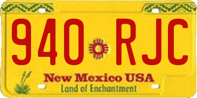NM license plate 940RJC