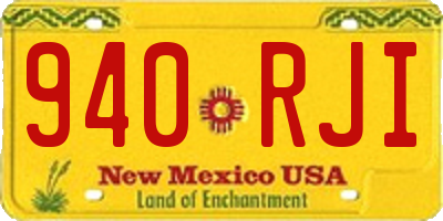 NM license plate 940RJI
