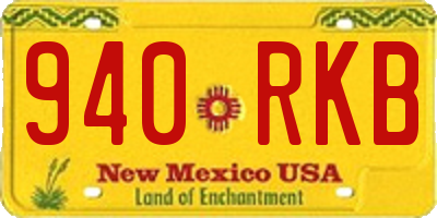 NM license plate 940RKB