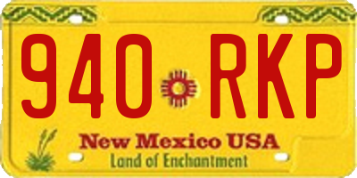 NM license plate 940RKP