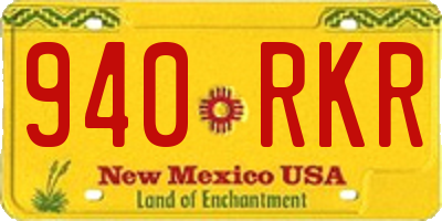 NM license plate 940RKR