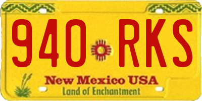 NM license plate 940RKS
