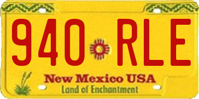 NM license plate 940RLE