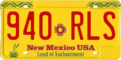 NM license plate 940RLS