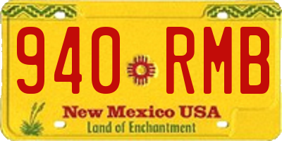 NM license plate 940RMB