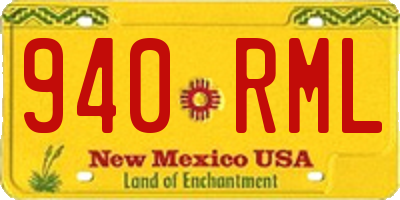 NM license plate 940RML