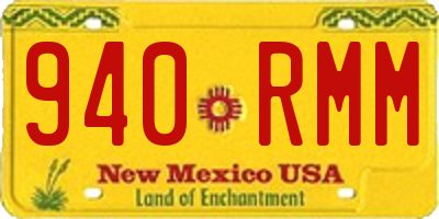 NM license plate 940RMM