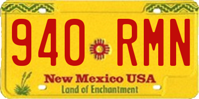 NM license plate 940RMN