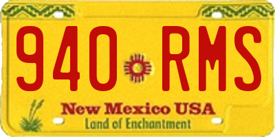 NM license plate 940RMS