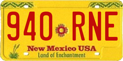 NM license plate 940RNE