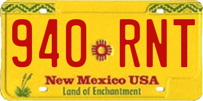 NM license plate 940RNT