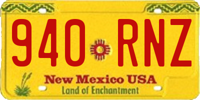 NM license plate 940RNZ