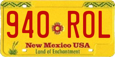 NM license plate 940ROL