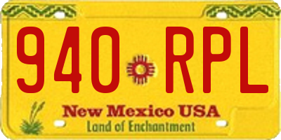 NM license plate 940RPL