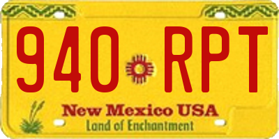 NM license plate 940RPT