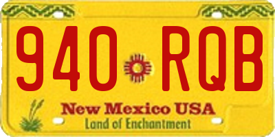 NM license plate 940RQB