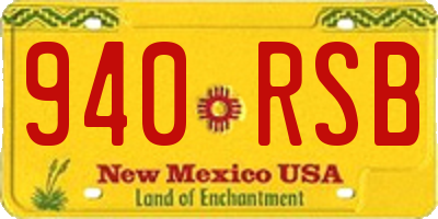 NM license plate 940RSB