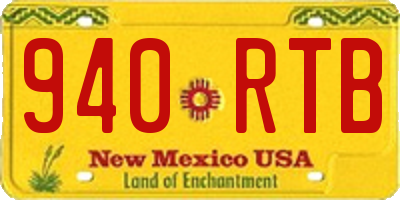 NM license plate 940RTB
