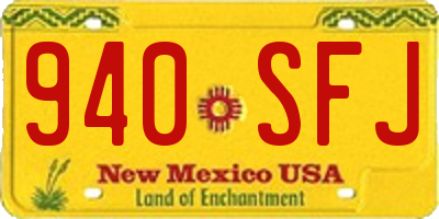NM license plate 940SFJ