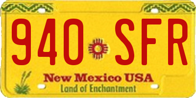 NM license plate 940SFR