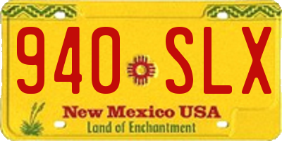 NM license plate 940SLX