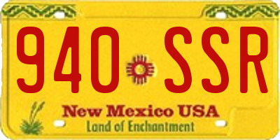 NM license plate 940SSR