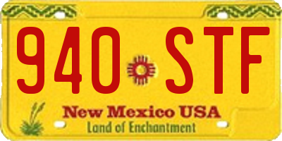 NM license plate 940STF
