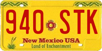 NM license plate 940STK