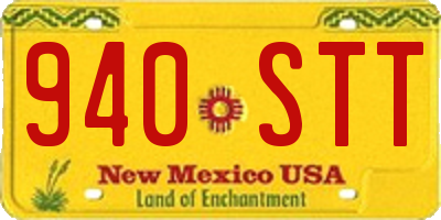 NM license plate 940STT