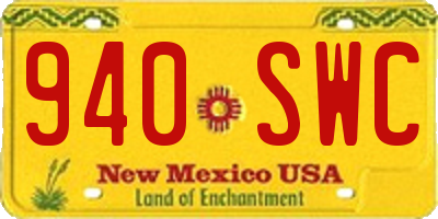 NM license plate 940SWC