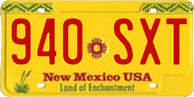 NM license plate 940SXT