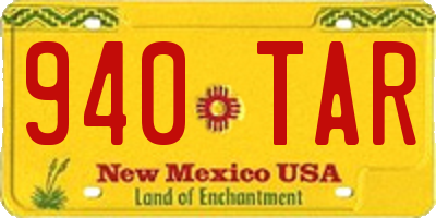 NM license plate 940TAR