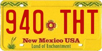 NM license plate 940THT