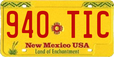 NM license plate 940TIC