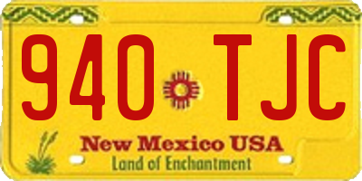 NM license plate 940TJC