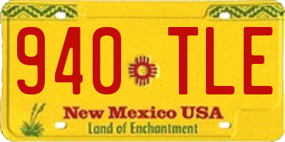 NM license plate 940TLE