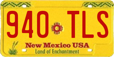 NM license plate 940TLS
