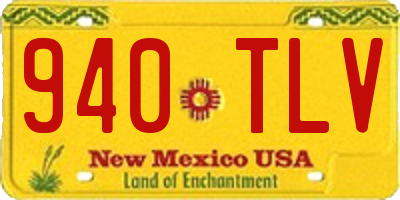 NM license plate 940TLV