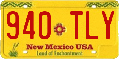 NM license plate 940TLY