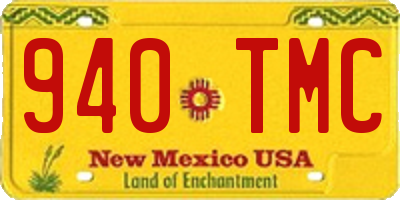 NM license plate 940TMC