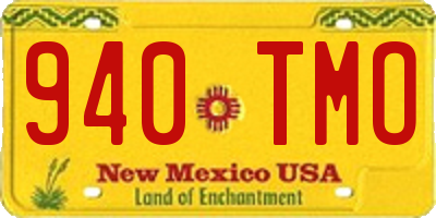 NM license plate 940TMO