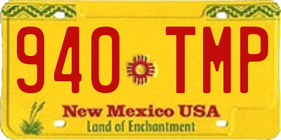 NM license plate 940TMP