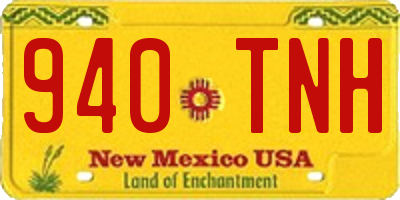 NM license plate 940TNH