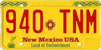 NM license plate 940TNM