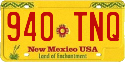 NM license plate 940TNQ