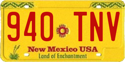 NM license plate 940TNV