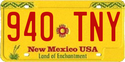 NM license plate 940TNY