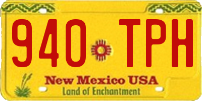 NM license plate 940TPH